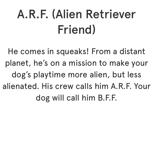 Bark box playalien A.R.F dog toy - Picture 5 of 6